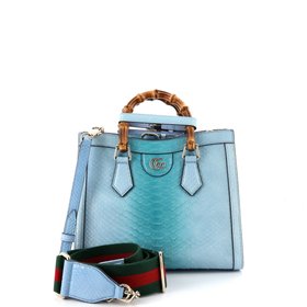 Gucci - Diana NM Bamboo Handle Tote Python Small